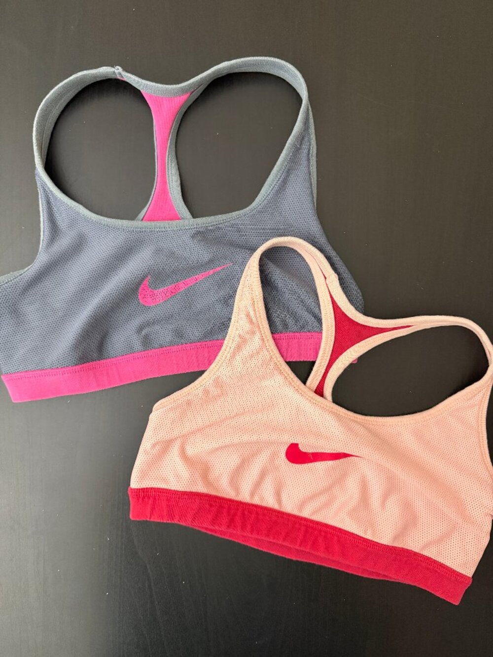 Nike Dri-Fit Reversible Sports Bras Pink & Gray - Lot of 2 (Size Medium ? )